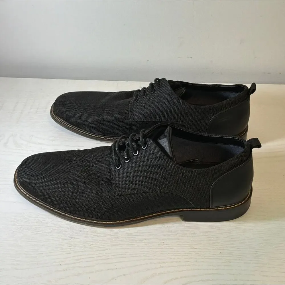 Robert David Mens Black Fabric & Faux Leather Casual Dress Shoe 11M